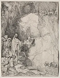 The Raising of Lazarus: Small Plate by Rembrandt van Rijn (Dutch, 1606–1669)