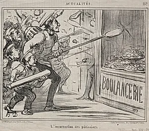 The revolt of the pastry chefs by Honoré Daumier (French, 1808–1879)