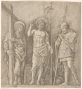 The Risen Christ between St Andrew and Longinus