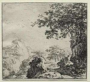 The Road near the Rocks by Herman Naiwincx (Flemish, c. 1624–after 1651)