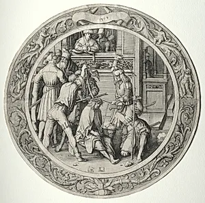 The Round Passion: Christ Crowned with Thorns by Lucas van Leyden (Dutch, 1494–1533)