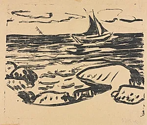 The Sea near Staberhuk by Ernst Ludwig Kirchner (German, 1880–1938)