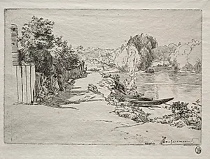 The Seine at Bas-Meudon by Félix Bracquemond (French, 1833–1914)