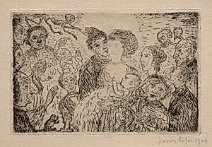 The Seven Deadly Sins: Envy by James Ensor (Belgian, 1860–1949)