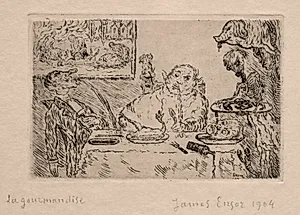 The Seven Deadly Sins: Gluttony by James Ensor (Belgian, 1860–1949)