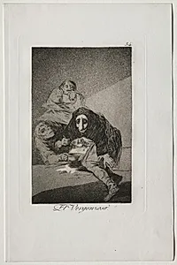 The Shamefaced One, Plate 54 by Francisco de Goya (Spanish, 1746–1828)