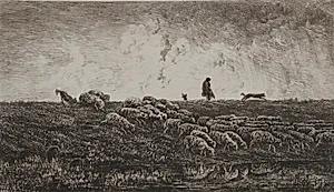 The Shower by Charles François Daubigny (French, 1817–1878)