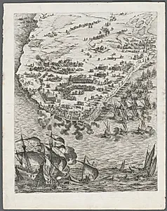 The Siege of La Rochelle: Plate 10 by Jacques Callot (French, 1592–1635)