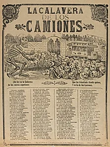 The Skeleton of the Buses by José Guadalupe Posada (Mexican, 1852–1913)