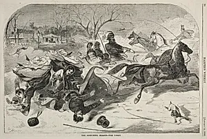 The Sleighing Season - The Upset by Winslow Homer (American, 1836–1910)