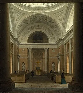 The Slotskirken of Christiansborg, Copenhagen by Heinrich Hansen (Danish, 1821–1890)