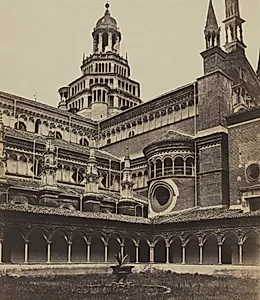 The Small Cloister of the Monastery at Pavia by Maurizio Lotze (Italian, 1809–1890)