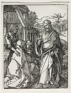 The Small Passion:  Christ Taking Leave of the Virgin by Albrecht Dürer (German, 1471–1528)
