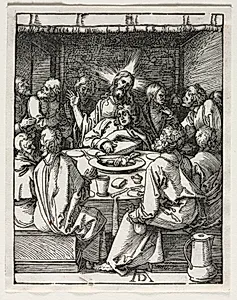 The Small Passion:  The Last Supper by Albrecht Dürer (German, 1471–1528)