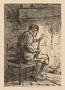 The Smoker by Jozef Israëls (Dutch, 1824–1911)