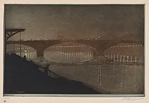 The Solferino Bridge: Nocturnal Effect by Eugène Delâtre (French, 1864–1938)