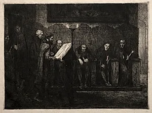 The Spanish Singers by Alphonse Legros (French, 1837–1911)
