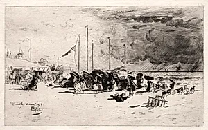 The Squall at Trouville by Félix Hilaire Buhot (French, 1847–1898)