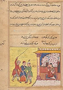 The three suitors again begin to quarrel among themselves for the hand of the devotee’s daughter, from a Tuti-nama (Tales of a Parrot): Twentieth Night by Unknown Artist