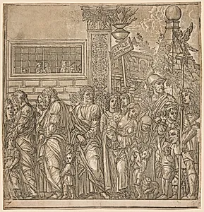 The Triumph of Julius Caesar:  Procession of Men, Women and Children by Andrea Andreani (Italian, about 1558–1610)