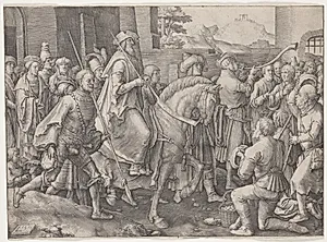 The Triumph of Mordecai by Lucas van Leyden (Dutch, 1494–1533)