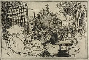 The Two Hunchbacks by Auguste Louis Lepère (French, 1849–1918)
