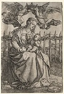 The Virgin Crowned by Two Angels by Albrecht Dürer (German, 1471–1528)