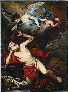 The Vision of Saint Jerome by Giovanni Battista Langetti (Italian, 1635–1676)
