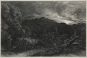The Weary Plowman by Samuel Palmer (British, 1805–1881)