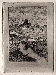 The Well at the Hill of Cailles by Félix Hilaire Buhot (French, 1847–1898)