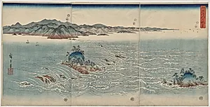The Whirlpools of Awa by Utagawa Hiroshige (Japanese, 1797–1858)