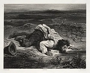 The Wounded Brigand by Adolphe Mouilleron (French, 1820–1881)