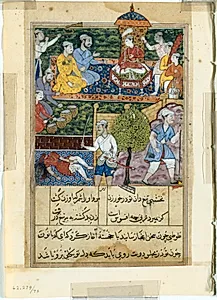 The young prince is crowned and the wicked handmaiden is executed, from a Tuti-nama (Tales of a Parrot): Eighth Night by Suraju (Indian)