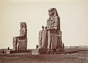 Thebes, The Colossi of Memnon by Henri Béchard (French)