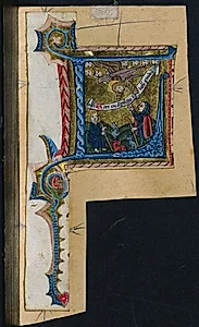 Three Cuttings from a Missal: Initial L with the Annunciation to the Shepherds by Unknown Artist