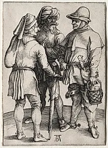 Three Peasants in Conversation by Albrecht Dürer (German, 1471–1528)