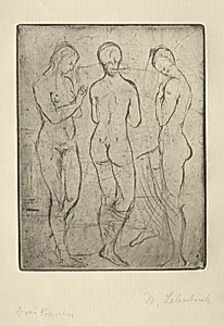 Three Women by Wilhelm Lehmbruck (German, 1881–1919)