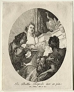 Three Women Presenting Gifts of Marc Anthony to Cleopatra