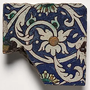 Tile- Foliated Scrolls by Unknown Artist