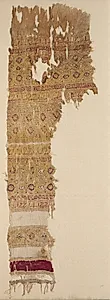 Tiraz with guilloche bands and fringe by Unknown Artist