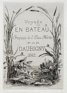 Title Frontispiece for the Album: The Boat Trip by Charles François Daubigny (French, 1817–1878)