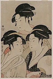 Tomimoto Toyohina, Takashimaya Ohisa, and Naniwaya Okita by Kitagawa Utamaro (Japanese, c. 1754–1806)