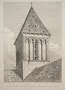 Tower of the Church of Haute Allemagne near Caen by John Sell Cotman (British, 1782–1842)