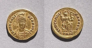 Tremissis of Honorius by Unknown Artist