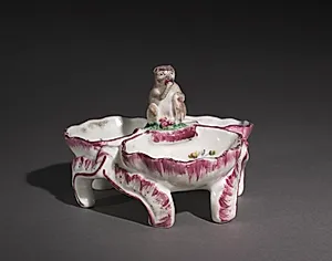 Triple Salt Cellar by Mennecy Factory (French)