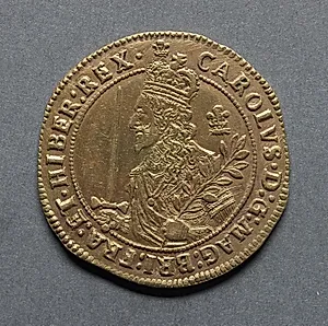 Triple Unite or Three Pound Piece: Charles I (obverse) by Unknown Artist