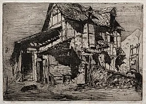 Twelve Etchings from Nature:  The Unsafe Tenement by James McNeill Whistler (American, 1834–1903)