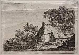 Twelve Landscapes: Plate I, The Small Hamlet