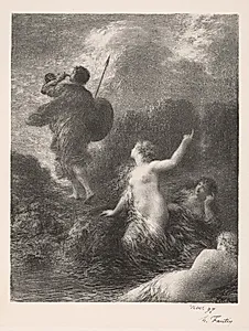 Twilight of the Gods:  Siegfried and the Rhine Maidens by Henri Fantin-Latour (French, 1836–1904)