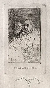 Two Cardinals by Mariano Fortuny (Spanish, 1838–1874)